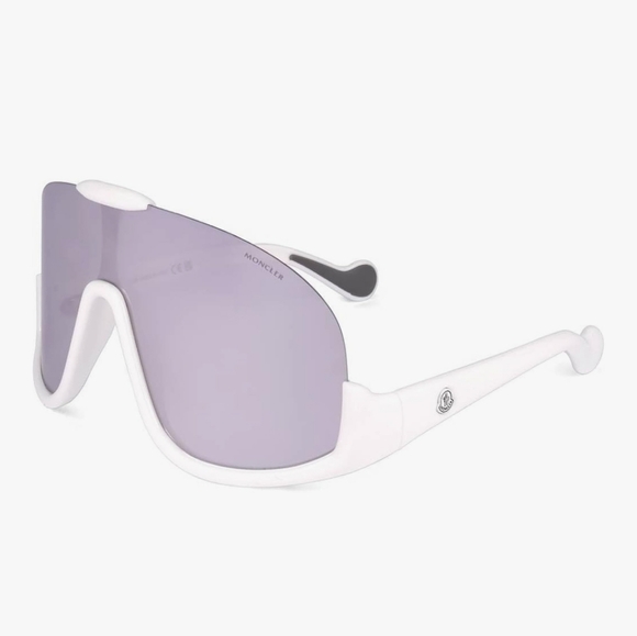 Moncler White Sunglasses with Purple Lenses - Picture 1 of 5